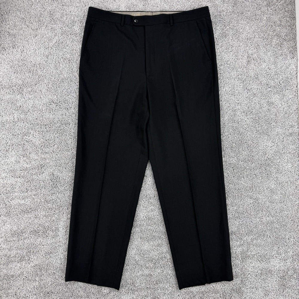 Zanella Pants Men's 38 Black 100% Virgin Wool Made In Italy Neiman Marcus Dress